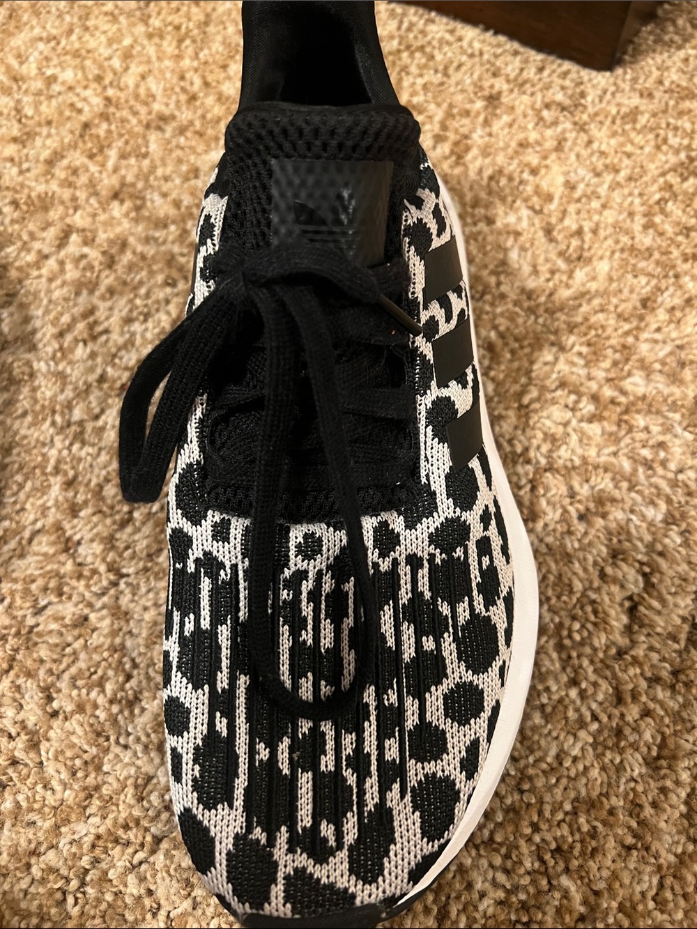 adidas Women's Black and White Leopard Print Sneakers Size 7 - Picture 11 of 14